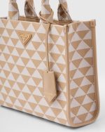 Small Prada Symbole Embroidered Fabric Handbag - Image 2